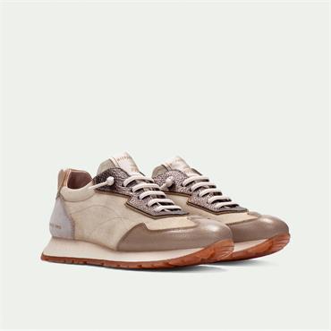 Hispanitas Kansas Bungee Lace Trainer - Beige Combi